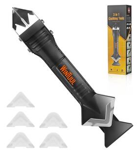 Ht04115-1 Wintuul Caulking Tools-3 In 1 Caulk Tool For Removal And Application Remover Gl