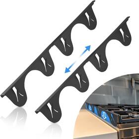 Wkwwkw Sgp-01 Stainless Steel Stove Gap Cover 2 Pack Black Filler For Kitchen