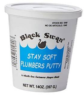 01040 World & Main Llc Plumbers Putty White 14oz Fixture Setting Compound. Stays Soft. Use On