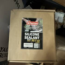 S0910157 Xfasten Silicone Sealant Black 10.1 Oz 8-pack Silicon Caulk