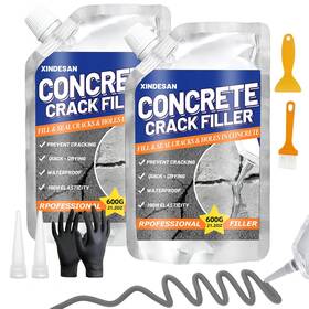 Xindesan 979420120008 Concrete Crack Filler 42oz Grey High Elasticity Self Leveling Cement Caulk Inch
