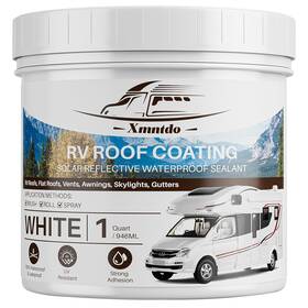 Xmntdo 635412009541 Waterproof Solar Reflective Rv Roof Coating White 1 Quart 946ml Sealant