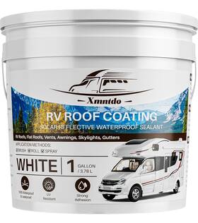 Rv-01 Xmntdo Rv Roof Sealant White 1 Gallon Waterproof Solarreflective Flexible Coating