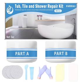 Xudoai 766415020902 Bathtub Repair Kit 5oz White For Repairing Bathtubs Ceramic Tiles And Acrylic