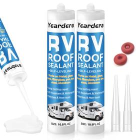 Fcmfj-001 Yeardera Rv Roof Sealant Self Leveling White - Premium Waterp