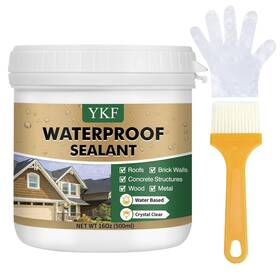 Ykf 726084043053 Transparent Waterproof Sealant 16 Oz Clear Water-based Invisible Leak Repai