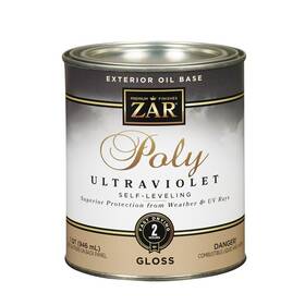 34012 Zar Exterior Polyurethane Gloss Liquid Amber 1 Qt Can