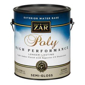 832705 Zar 34213 Outdoor Semi-gloss Clear Water-based Polyurethane 1 Gal. Pack Of 2