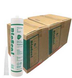 Zered 714935307836 Translucent Bioseal 100% Silicone Sealant Caulk Kitchen And Bath Grade Water