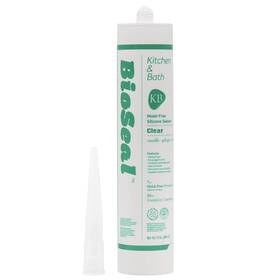 Zered 726084343894 Clear Bioseal 100% Silicone Sealant Caulk Kitchen And Bath Grade Waterproof