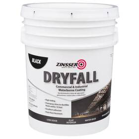 293233 Zinsser 313022456442 Industrial 5 Gal. Waterborne Black Coating Flat Acrylic Finish