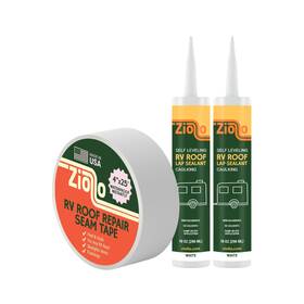 23374 Ziollo Rv Repair Kit With 2x10 Oz Of Self Caulking Lap Sealant And 1 Rooftape 4 Inch X 25ft