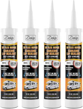 Ziollo 445006490449 Rv Flex Repair Caulking Lap Sealant - Self Leveling Epdm For Rubb