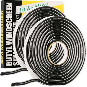 Zo-sealtape-18inrubber-2roll Zoofox 2 Pack Butyl Seal Tape 3/8 Inch X 30 Feet Black Rubber Sealant Leak Pr