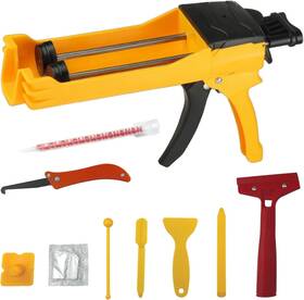 Zy-720 Zyklonix Double Caulking Gun Dual Epoxy For 400 Ml 13.5 Fl Oz 1 Medium Yellow