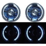 7" Halogen White Led Angel Eyes Projector Headlight Headlamp H4 Bulbs Pair. Fixed Price $79.95.