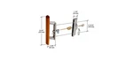 Crl Wood/aluminum Keyed Internal Lock Sliding Glass Door Handle Set 3-15/16". Fixed Price $53.72.