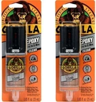 2 Pack Gorilla Part Epoxy, Minute Set, .85 Ounce Syringe, Clear. Fixed Price $11.99.