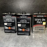 3 Lot Minwax 40900000 Wipe-on Poly 1 Pint Gloss. Fixed Price $107.99.