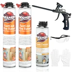 Kraken Bond Fastcoat Closed Cell Spray Foam 2 Pk Class Fire-rated Gun Incl Set. Fixed Price $89.99.
