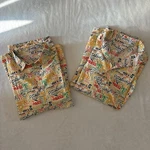 Lot Of 2 Pittsburg Pirates Hawaiian Luau Short Sleeve Button Up Adult Xl. Fixed Price $29.99.
