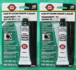 ***(lot Of 2) Pro Clear Rtv Silicone Adhesive & Sealant (N80065) Sealed 1OZ. Fixed Price $14.95.
