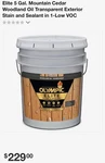 Olympic Maximum Wood Stain And Sealer For Decks Fences Siding Other Outdo.... Fixed Price $150.00.