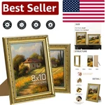Versatile 2-PACK 8X10 Ornate Frames With Glass Ideal For Artwork And Photos. Fixed Price $36.99.