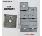 Simpson Strong-tie Lbp & 5/8-3 Bearing Plates 2X2 3X3 Steel Set Of 14. Fixed Price $49.00.