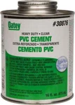 Oatey 30876 16 Oz Heavy Duty Cement Clear, Use With Pvc Up To 12" Diam. Fixed Price $23.14.