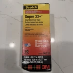 10 Rolls Scotch 3M Super 33+ Vinyl Electrical Tape 06133 52FT Black. Fixed Price $25.00.