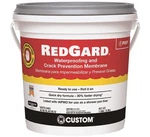 Redgard Waterproofing And Crack Prevention Membrane, Liquid, Red, 1 Gal, Pail. Fixed Price $112.50.