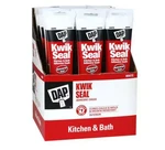 12-PACK Dap Kwik Seal Kitchen And Bath Adhesive Caulk White 5.5 Oz. Fixed Price $48.99.
