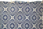Antique Coverlet Center Seam Overshot Indigo Blue/white 80X90 Original 1800S. Fixed Price $245.00.