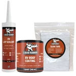 Liquid Rubber Rv Roof Repair Kit 1QT Sealer, 4"X12.5' Tape, Lap Sealant. Fixed Price $100.04.