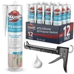 Kraken Bond Rtv Silicone + Caulking Gun - Set 10.1OZ 12 Pack White. Fixed Price $77.99.