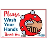 Global INDUSTRIAL8482; Please Wash Your Hands Sign 16"W X 10"H Wall Adhesive. Fixed Price $10.68.