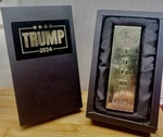 Trump Brass Art Bar 2024 ( Solid Ingot) With Handmade Custom Box. Fixed Price $139.99.