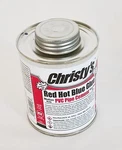 Christys Red Hot Blue Glue Pvc Pipe Cement 16 Oz. Pint Medium Body Fast Set. Fixed Price $22.95.