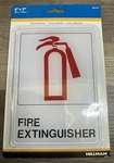 Fire Extinguisher 5" 7" Rigid Plastic Sign, Self-adhesive, Hillman, New. Fixed Price $5.99.