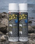2 Flex Liquid Rubber Sealant Coating Spray, 14 Oz Cans, White Lot. Fixed Price $35.00.