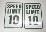 Lot Of 2 Hy-ko Speed Limit 10 Mph Sign Metal Slow Warning Traffic Road Highway. Fixed Price $33.20.