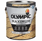 Gallon Olympic 56502A/01 Maximum Stain & Sealant, Transparent, Honey Gold Tone. Fixed Price $45.00.