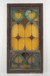 1900S Rectangular Leaded Stained Glass Church Window - R290695. Fixed Price $2200.00.