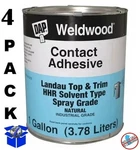 4 Pack Dap Weldwood Contact Cement Adhesive Landau Top Hhr Solvent Spray 1 Gal.. Fixed Price $214.50.
