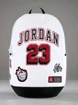 Jordan Backpack White/ Gym Red Universal One Size Bottle Pocket Fits 15" Laptop. Fixed Price $47.99.