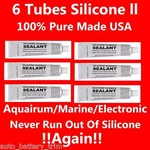 6 Tubes Silicone Sealant High Temperature Sealer Adhesive Glass Glue. Fixed Price $31.06.
