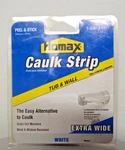 Homax 34040 Caulking Strip, Peel & Stick, White, Tub Wall, 1-5/8" 11'. Fixed Price $10.00.