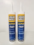 2 Pack Liquid Nails Extreme Heavy Duty 10OZ White Interior And Exterior (LN-907). Fixed Price $21.99.