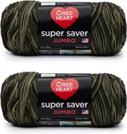 Red Heart Super Saver Jumbo Yarn Pack Camouflage 100 Acrylic 482 Yards Each. Fixed Price $23.19.